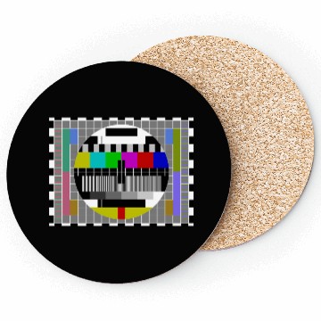 Discover TV Video Test Pattern Screen Coasters