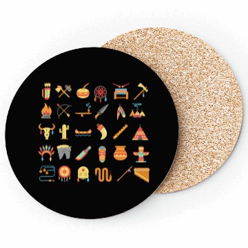Discover Native American culture/Native American Clothing Coasters