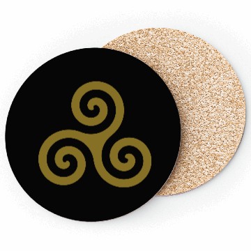 Discover Karma Triskelion Swirl Gold Metallic Ink Coasters