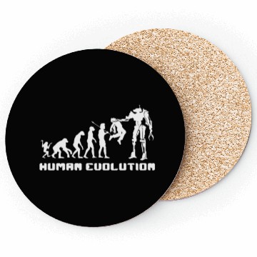 Discover Human Evolution Robot Coasters
