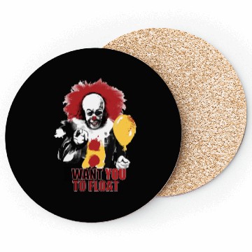 Discover Creepy Pennywise LIGHT Version Art Character Coasters