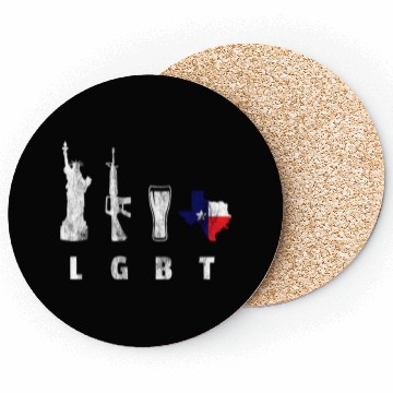 Discover Liberty Guns Beers Texas Support LGBT Coasters