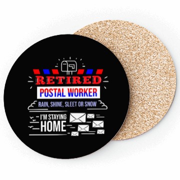 Discover Retirement Post Office Retired Postal Worker Gift Coasters
