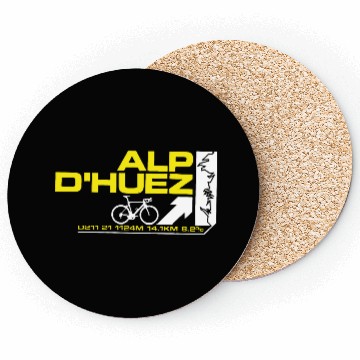 Discover Tour De France Alp D huez Cycling Mens Printed bik Coasters