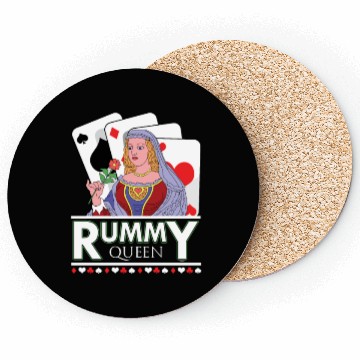 Discover Rummy Queen Card Deck Coasters