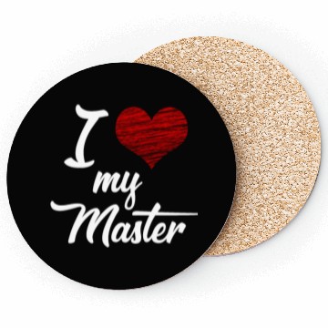 Discover I love my Master BDSM Submissive Sub Slave gift Coasters