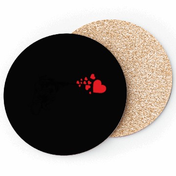 Discover Graffiti Military Rifle Shooting Out Hearts Artsy Coasters