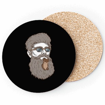 Discover Beard Weasel Funny Beard Design Coasters