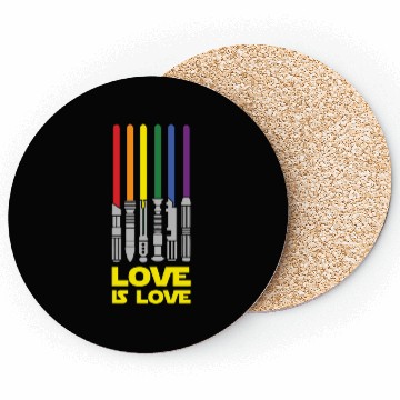 Discover Lightsaber Rainbow - Love Is Love Coasters