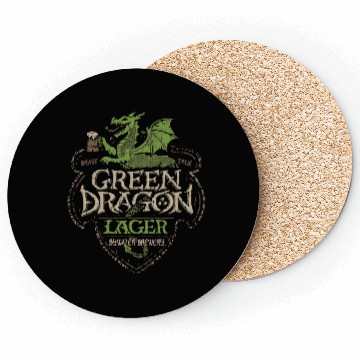 Discover Green Dragon Lager Coasters