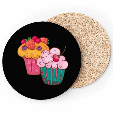 Discover Cupcake Muffin Bakery Cake Candy Sweets Cookie Coasters