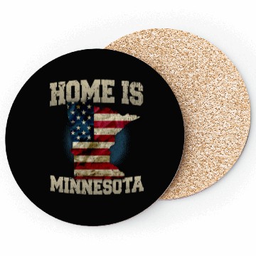 Discover Home is Minnesota USA US map gift unique fans Proud Strong Support Coasters