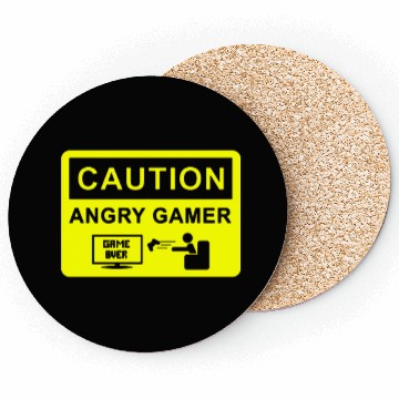 Discover CAUTION ANGRY GAMER MENS FUNNY COD BATTLEFIELD GAM Coasters