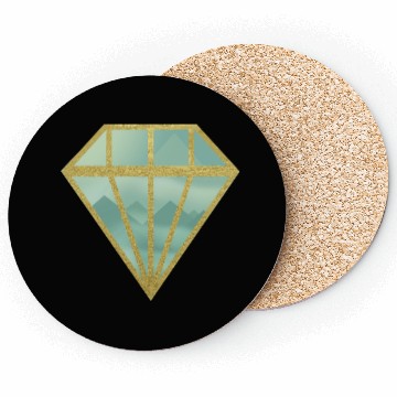 Discover Golden Indie Diamond shape Mountain Coasters