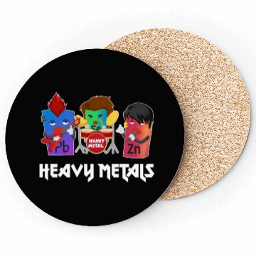Discover Funny Heavy Metals Chemistry Elements Rock Band Coasters