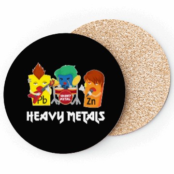 Discover Funny Heavy Metals Chemistry Elements Rock Band Coasters