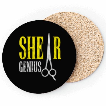 Discover Shear Genius Hairstylist Worker gift Coasters