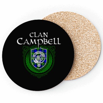 Discover Campbell Surname Scottish Clan Tartan Crest Badge Coasters
