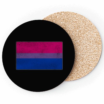 Discover Distressed Bisexual Pride Flag Coasters