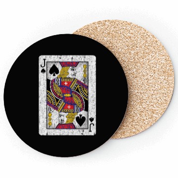 Discover jack of spades playing card Coasters