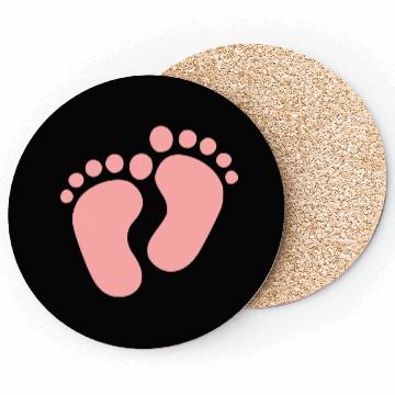Discover Baby Feet Pastel Pink Pregnancy Maternity Coasters