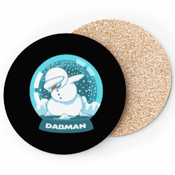 Discover Dab Dabbing Snowman Dancing Snow Globe Christmas Coasters