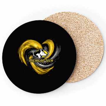 Discover michigan tech animals heart husky Coasters