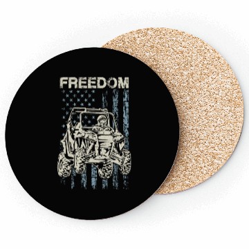Discover UTV SxS Freedom Flag USA Coasters
