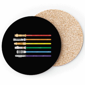 Discover Lightsaber Rainbow Gay Pride Lesbian LGBT Coasters
