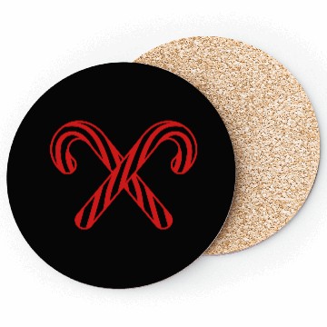 Discover cross 2 candy cane x delicious candy sugar sweet h Coasters