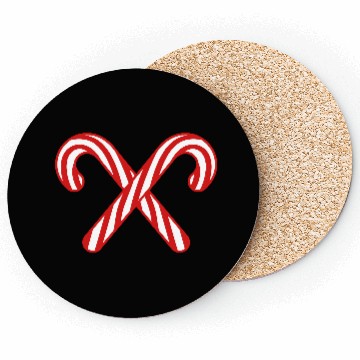 Discover 2 candy cane cross x delicious candy sugar sweet h Coasters