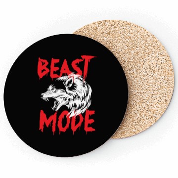 Discover Wolf pack predator wild lonely animal moon Coasters