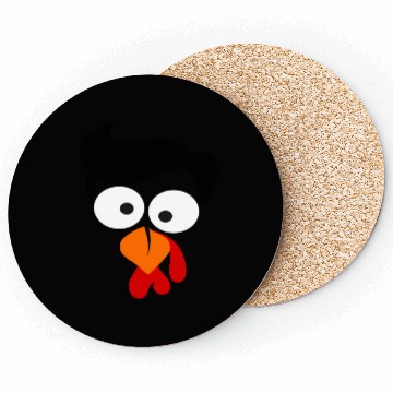 Discover Turkey Face Thanksgiving Coasters