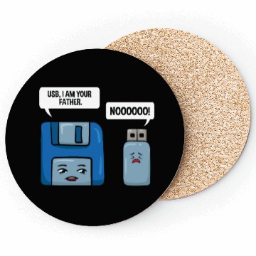 Discover Floppy Disc USB Data Nerd Computer Science Gift Coasters