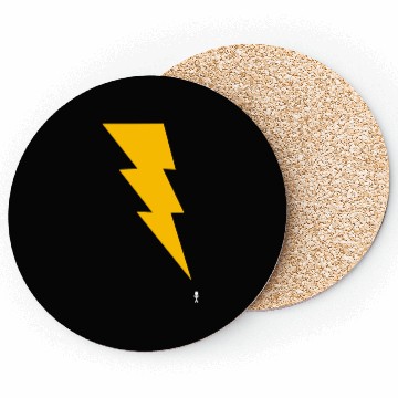 Discover Lightning Bolt - Black Coasters