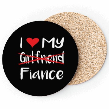 Discover I Heart My Fiance funny lover Valentine's Day Gift Coasters