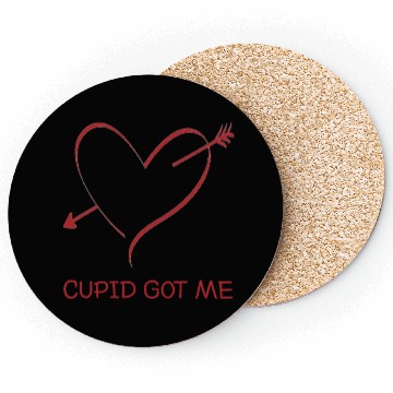 Discover Cupid Got Me Funny Valentines Day Couples Gift Coasters