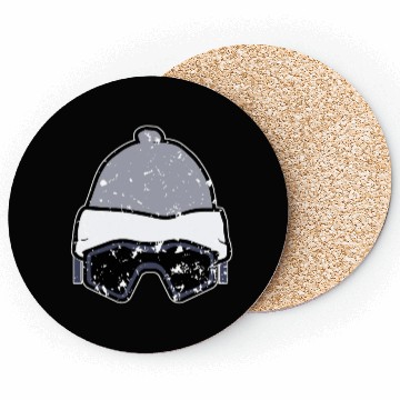 Discover Skier - snowboarder - hat with goggles Coasters