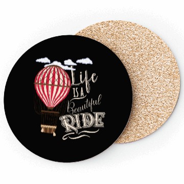 Discover Retro Balloonist Hot Air Balloon Optimism Optimist Coasters