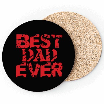 Discover Red Best Dad Ever Coasters