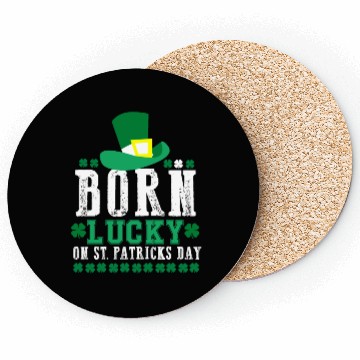 Discover Born Lucky on St Patricks Day Birthday Toddler Coasters