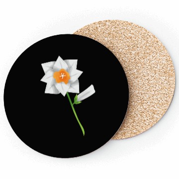 Discover Flower Spring Daffodil Narcissus White - Gift Idea Coasters