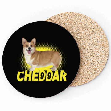 Discover Cheddar Corgi Dog Brooklyn Nine Nine B99 Coasters