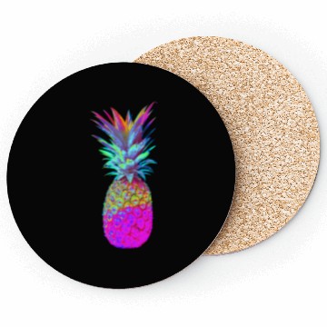 Discover Retrowave Neon Pineapple Vaporwave Hawaiian Gift Coasters