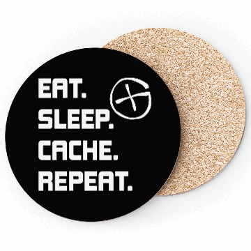 Discover eat sleep repeat Geocaching Coasters Gift