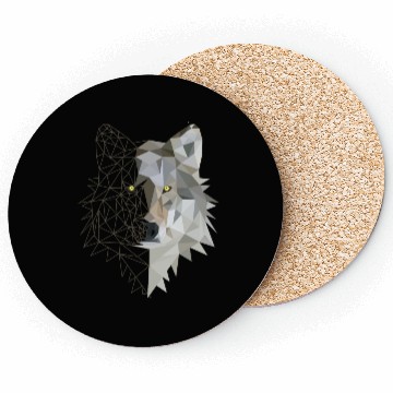 Discover Geometric Wolf Coasters