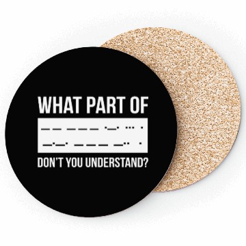 Discover Funny Morse Code Shortwave Ham Radio Gift Coasters