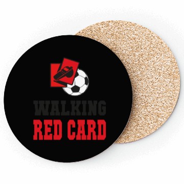 Discover Walking red card referee soccer design Coasters