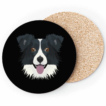 Discover Illustration Border Collie Coasters