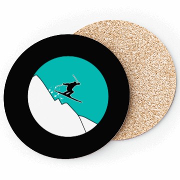 Discover Skiing mountains - gift Coasters